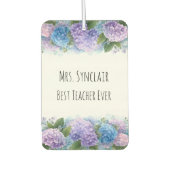 Personalized Hydrangea Teacher Thank You Autolufterfrischer (Vorderseite)