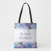 Personalized Hydrangea Teacher Thank You Tasche (Vorderseite)