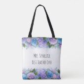 Personalized Hydrangea Teacher Thank You Tasche (Rückseite)