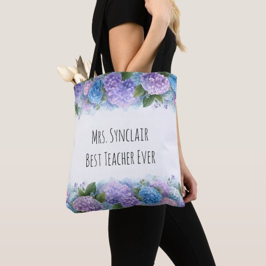 Personalized Hydrangea Teacher Thank You Tasche (Von Nahem)