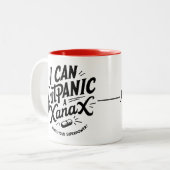 Personalized "I Can Outpanic a Xanax" Ceramic Mug Zweifarbige Tasse (Vorderseite Links)
