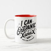 Personalized "I Can Outpanic a Xanax" Ceramic Mug Zweifarbige Tasse (Links)
