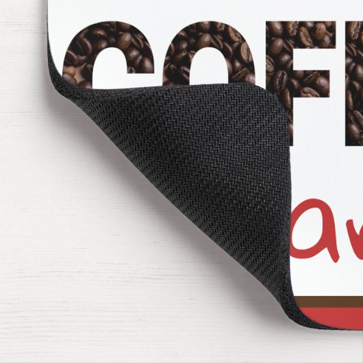 Personalized I Love Coffee Custom Name Mousepad (Ecke)