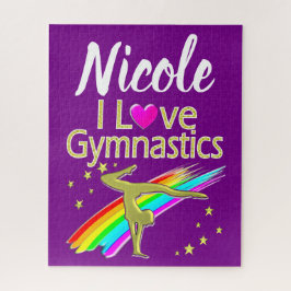 PERSONALIZED I LOVE GYMNASTICS DESIGN PUZZLE