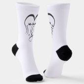 Personalized I Love My Bestie • You = ♥ Socken (Gewinkelt)