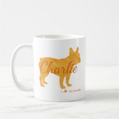 Personalized I Love My Frenchie French Bulldog Kaffeetasse (Links)