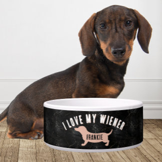 Personalized I Love My Wiener funny Dachshund Napf