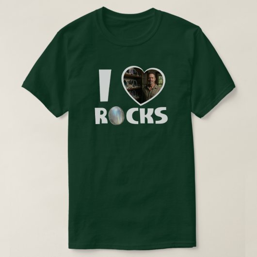 Personalized 'I Love Rocks' Custom Photo T-Shirt (Design vorne)