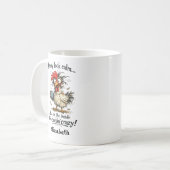 Personalized I May Look Calm Clucking Crazy Kaffeetasse (Vorderseite Links)