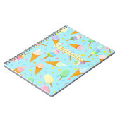 Personalized Ice Cream Notebook – Sweet Summer  Notizblock (Linke Seite)