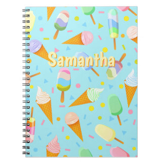 Personalized Ice Cream Notebook – Sweet Summer  Notizblock