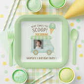 Personalized Ice Cream Truck Birthday Pappteller