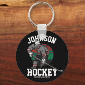 Personalized Ice Hockey Player Team Athlete Name  Schlüsselanhänger (Vorderseite)