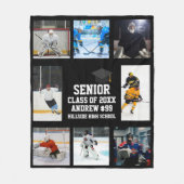 Personalized Ice Hockey Senior Night Graduation Fleecedecke (Vorderseite)