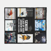 Personalized Ice Hockey Senior Night Graduation Fleecedecke (Vorderseite (Horizontal))