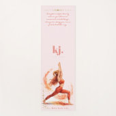 Personalized Illustrated Aries Zodiac Quote Yogamatte (Vorderseite)