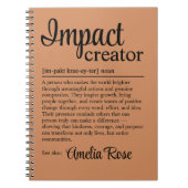 Personalized Impact Creator Definition Gift Notizblock (Vorderseite)