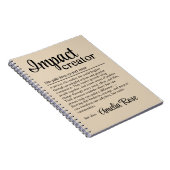 Personalized Impact Creator Definition Notizblock (Rechte Seite)