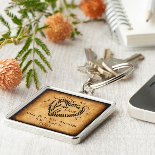 Personalized In Loving Memory of Dad Keychains Schlüsselanhänger (Seite)