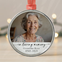 Personalized In Loving Memory Photo Keepsake Ornament Aus Metall