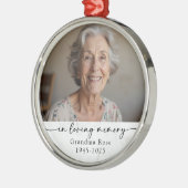Personalized In Loving Memory Photo Keepsake Ornament Aus Metall (Links)