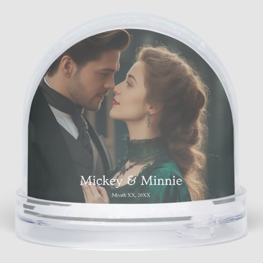 Personalized In Loving Memory Photo Snow Globe Schneekugeln (Rückseite)