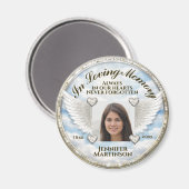 Personalized In Loving Memory Photo Template Magnet (Vorderseite/Rückseite)
