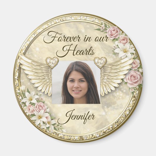 Personalized In Memorial Photo Template Magnet (Vorne)