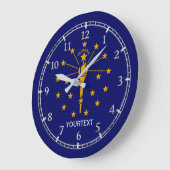 Personalized Indiana State Flag Design on Große Wanduhr (Winkel)