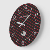 Personalized Industrial Automotive Textur Red on Große Wanduhr (Winkel)
