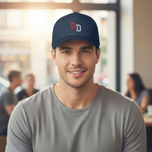 Personalized Initial Baseball Cap - Embroidered Bestickte Baseballkappe