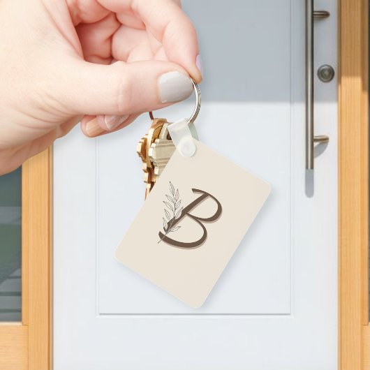 Personalized Initial Branch Keychain | Custom Key Schlüsselanhänger