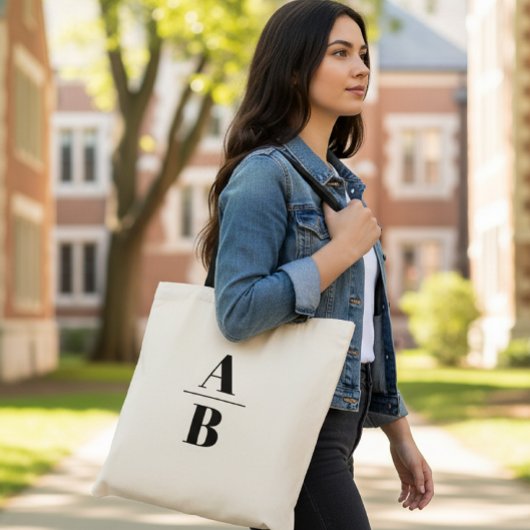 Personalized Initial Canvas Tote Bag Tragetasche