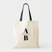 Personalized Initial Canvas Tote Bag Tragetasche (Vorne)