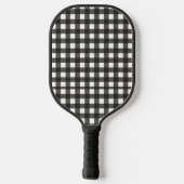 Personalized Initial Checkered Modern Minimal Pickleball Schläger (Rückseite)