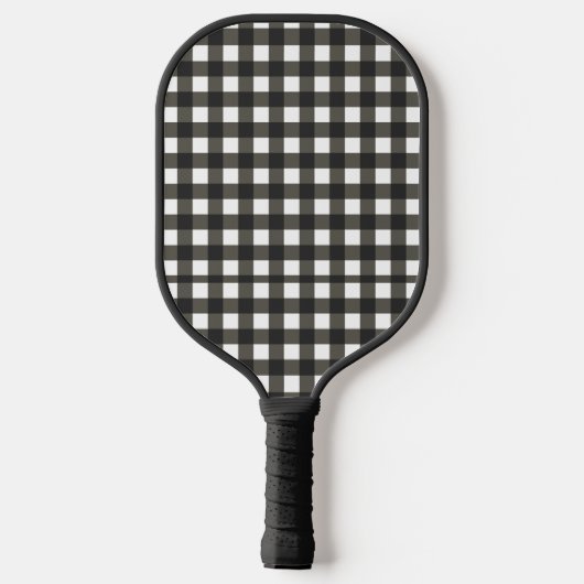 Personalized Initial Checkered Modern Minimal  Pickleball Schläger (Rückseite)