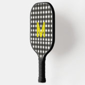Personalized Initial Checkered Modern Minimal Pickleball Schläger (Links)