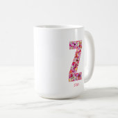 Personalized Initial | Floral Letter Z Monogram Kaffeetasse (VorderseiteRechts)
