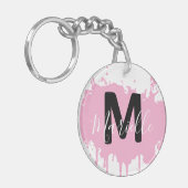 Personalized Initial & Name Acrylic Bag Charm Schlüsselanhänger (Vorderseite links)