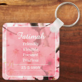 Personalized Initial Name Traits Keychain Gift Schlüsselanhänger (Rückseite)