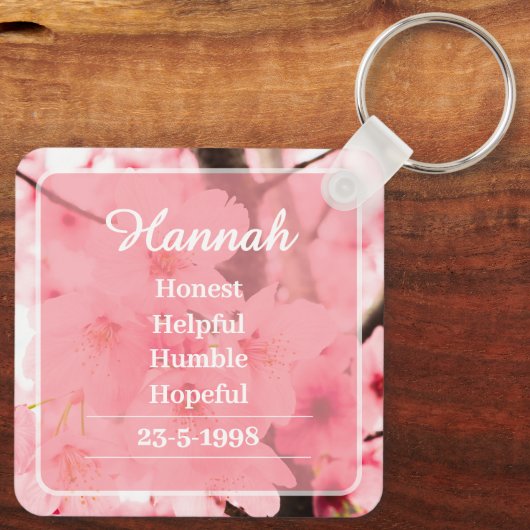 Personalized Initial Name Traits Keychain Gift Schlüsselanhänger (Rückseite)