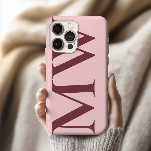 Personalized Initial Pink Phone Case Gift for Her iPhone Hülle