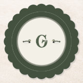 Personalized Initial Vintage Duck Coaster Untersetzer (Vorderseite)