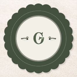Personalized Initial Vintage Duck Coaster Untersetzer