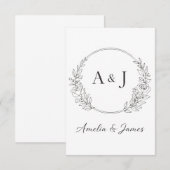 Personalized Initials Design Begleitkarte (Vorne/Hinten)