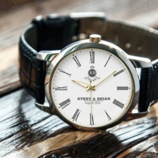 Personalized Initials Elegant Custom Name Armbanduhr