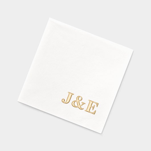 Personalized Initials Monogram Wedding Reception Servietten Mit Folie (Links)