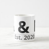 Personalized Initials Mug – Custom Letters & Year Kaffeetasse (Mittel)