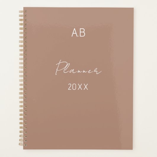 Personalized Initials Planner - Minimalist Coffee Planer (Vorderseite)