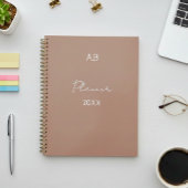 Personalized Initials Planner - Minimalist Coffee  Planer